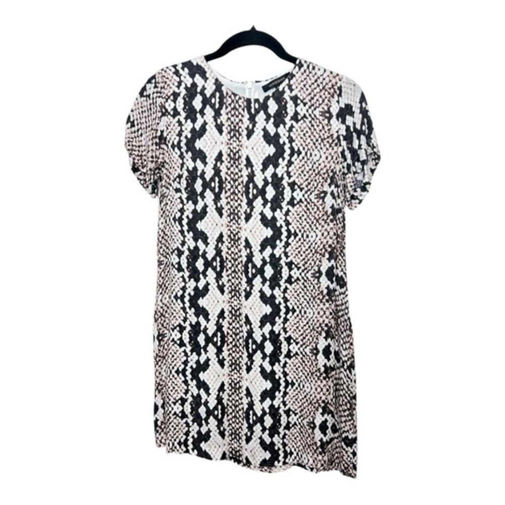 Olivaceous Animal Print Mini Dress Size S